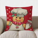Gingerbread Christmas Welcome Pillow Cover by Ljojo