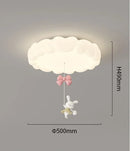 Modern Nordic LED Ceiling Light Rabbit Princess Chandelier for Living Room by Ljojo