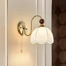 French Style Living Room Bedroom Wall Lamp Fabric Printing Lampshade Porch Lighting by Ljojo