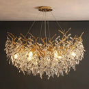 Crystal Gold LED Chandelier: Luxury Living Room Pendant Lamps by Ljojo