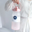 Ljojo 2000ML Sports Water Bottle with Straw - Large Capacity Jug for Fitness