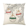 Christmas Party Pillowcase with Santa Claus & Snowman Print for Home Decoration by Ljojo.