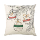 Christmas Party Pillowcase with Santa Claus & Snowman Print for Home Decoration by Ljojo.