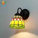 European Model Tiffany Art Glass Single-headed Wall Lamp for Patio Mirror Lighting by Ljojo