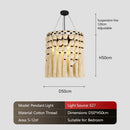 Ljojo French Tassel Woven Chandelier - Creative Art Pendant Light for Living Room Decoration