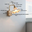 Ljojo LED Wall Light Mirror Ceramic Glass Wood Decor Home Lighting