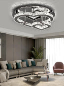 Chandeliers for Living Room Modern LED Heart Shaped Crystal Pendant Light by Ljojo