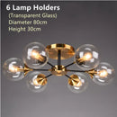 LED Ceiling Lamp Stylish Bubble Glass Flower Pendant Light by Ljojo for Home Decor