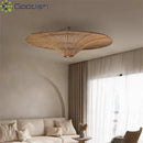 Japanese Wabi-sabi Rattan Pendant Light Chandelier for Home Decor by Ljojo