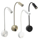 Ljojo 3W LED Wall Sconces Reading Lamp for Bedside Study, Adjustable Gooseneck Spotlight