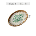 Ljojo Light Luxury Shell Inlaid Rattan Storage Basket Tray