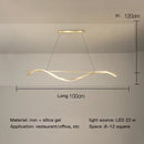 Ljojo LED Strip Chandelier - Nordic Minimalist Design - Modern Kitchen & Bedroom Pendant Light