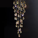 Ljojo Luxury Gold Crystal Chandelier - LED Lighting for Large Living Rooms and Staircases