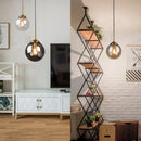 Ljojo Amber Smoke Gray Glass Pendant Lamp LED E27 Hanging Light Dining Room Kitchen Island