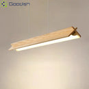 Ljojo Industrial Minimalist Art Wood LED Pendant Lights for Living Room Chandelier
