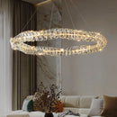 Ljojo Luxury Dimmable Crystal Pendant Lights: Modern Remote Control LED Luminarias