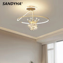 LED Starry Crown Chandelier Minimalist Lighting for Bedroom and Dining Room by Ljojo