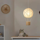 Hot Air Balloon Chandelier LED Children's Room Lamps - Handmade Rattan Fabric - Ljojo