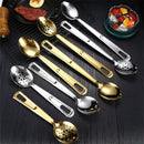 Ljojo Long Handle Soup Spoon Ladle Colander Tableware Kitchen Utensils