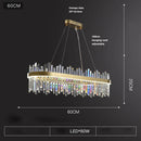 LED Modern Gold Crystal Chandelier - Designer Hanging Lamp by Ljojo
