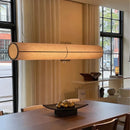 American Wabi Sabi Long Shape Fabric Pendant Light by Ljojo for Living Room and Bedroom Decor