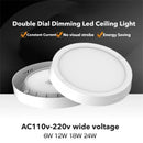 LED Ceiling Light Dimmable 3-Color Panel 6W-24W Ultra-thin | Kitchen Bedroom Bathroom | Ljojo