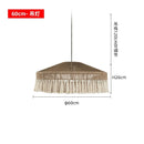 Hemp Rope Pendant Light Chandelier Bohemian Ceiling Hanging - Ljojo