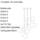 Italian Design Glass Bubble Pendant Light Chandelier for Living Room by Ljojo