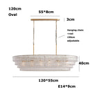 Dimmable LED Glass Chandelier for Living Dining Room Decor by Ljojo