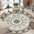 Ethnic Mandala Round Carpet for Living Room Decor by Ljojo