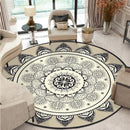 Ethnic Mandala Round Carpet for Living Room Decor by Ljojo