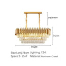 K9 Crystal Chandelier Living Room Villa Bedroom Ceiling Light - Ljojo