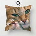 Cat Pattern Cushion Cover 45x45cm - Ideal Sofa & Home Decor Gift by Ljojo