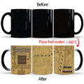 Ljojo Marauder Map Color Changing Cup Mug - Magic Heat Sensitive Tea Coffee Gift