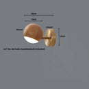 Ljojo LED Wall Sconce Lamp Walnut Wood Base Modern Art Fixture