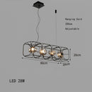 Modern Minimalist LED Pendant Light Fixture Glass Chandelier Kitchen Dining Room Designer Home Decor - Ljojo