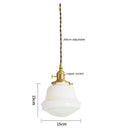 Ljojo 30cm Glass LED Pendant Lights with Copper Socket for Modern Interiors