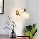 French Style Living Room Bedroom Wall Lamp Fabric Printing Lampshade Porch Lighting by Ljojo