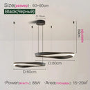LED Circle Chandelier | Modern Nordic Dining Room Pendant Light by Ljojo