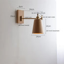 Ljojo LED Walnut Ash Wood Wall Sconce with Pull Chain Switch