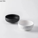 Ljojo Matte Ceramic Stone Patterned Soup Bowl Set for Molecular Cuisine Restaurant