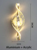 Ljojo Modern Acrylic Gold/Black LED Wall Sconce for Home Decor & Interior Lighting.