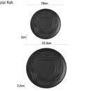 Ljojo Matte Water Ripple Ceramic Plate Steak Pasta Dessert Snack Molecular Cuisine Dish