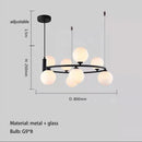 Nordic Glass Ball LED Chandelier for Dining Room | Elegant Pendant Lights Luminaires by Ljojo