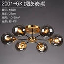 Ljojo Modern Glass Ball Led Chandelier Retro Ceiling Dining Room Bedroom Decoration Lighting
