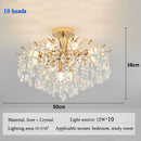 Ljojo Luxury Crystal Chandelier LED Ceiling Light for Living Room Dining Bedroom