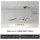 Ljojo LED Chandelier: Nordic Style Aluminum Alloy Pendant Light for Living Room & Dining Area