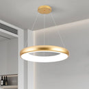 LED Ring Pendant Light Modern Iron Hanging Lamp Bedroom Dining Lighting - Ljojo