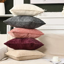 Brown Chenille Cushion Cover 18x18Inch by Ljojo - Luxe Pillowcase for Home Decor
