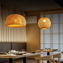 Natural Rattan Wicker Pendant Lamp, Hand-Woven Chandelier by Ljojo
